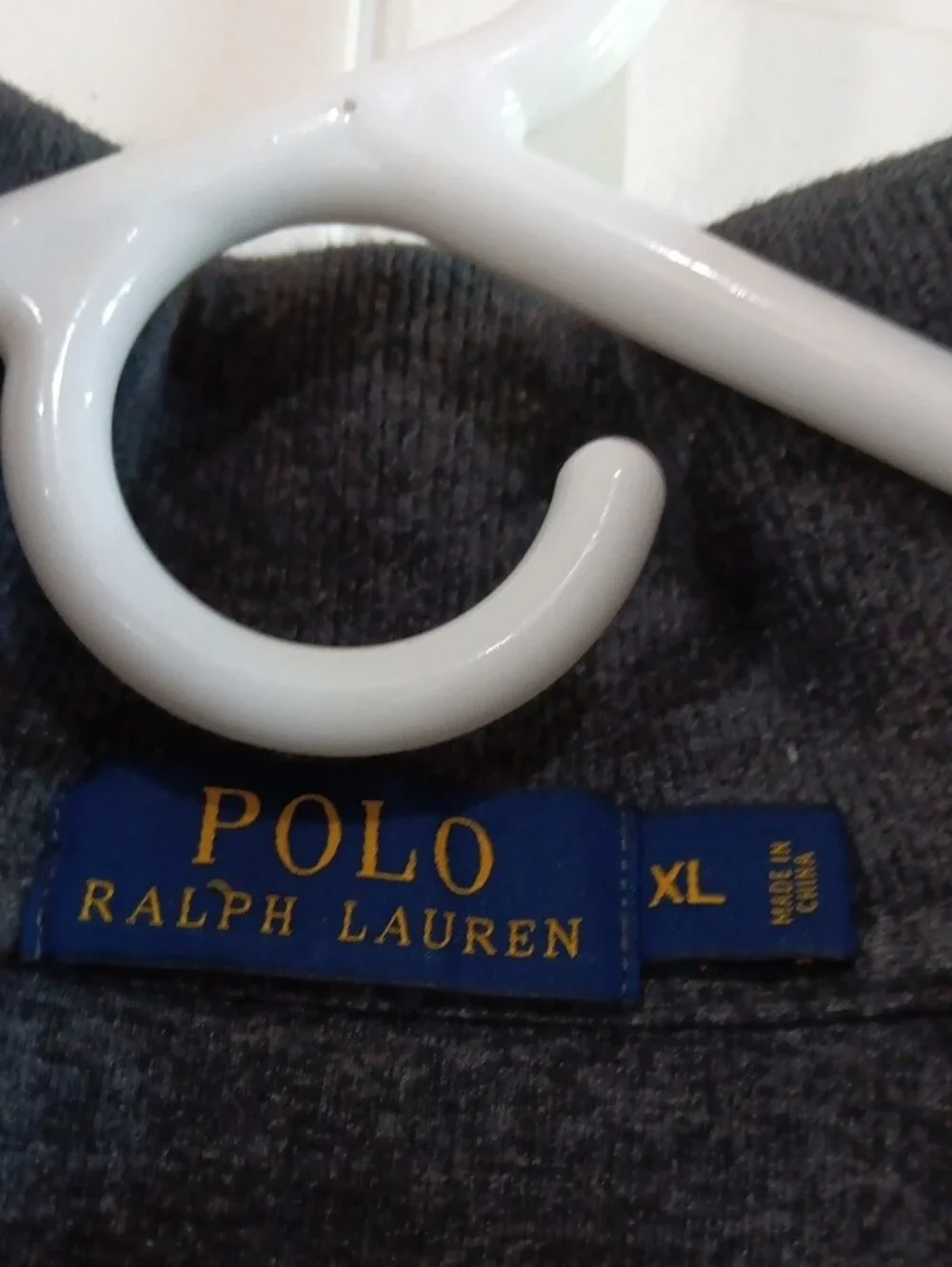Polo Ralph Lauren Men’s XL Gray Estate Rib 1/4 Zip Cotton Pullover